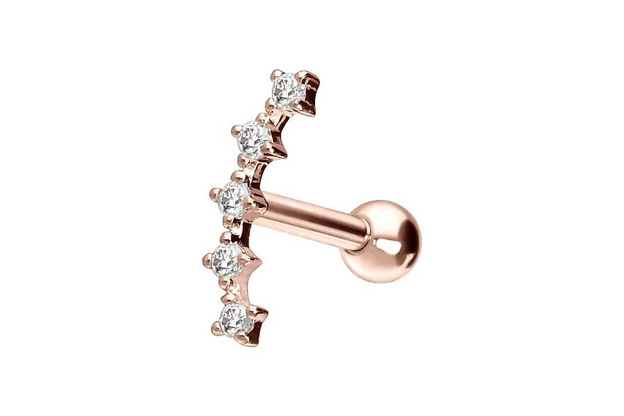 PIERCINGLINE Single-Ohrstecker 14/18 Karat Gold Ohrpiercing günstig online kaufen