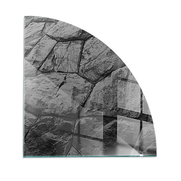 Tulup Glasplatte für Kamin Natursteinmuster Glasbodenplatte für Kaminöfen Q günstig online kaufen