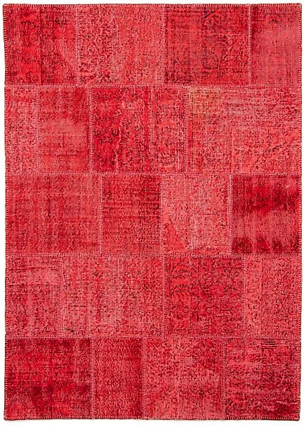 morgenland Teppich »Patchwork - 240 x 170 cm - dunkelrot«, rechteckig, Wohn günstig online kaufen