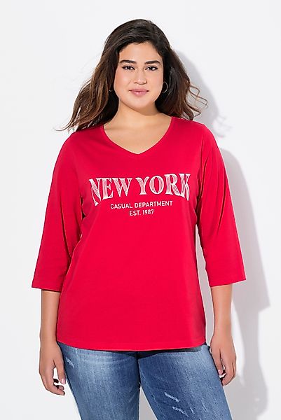 Ulla Popken T-Shirt Shirt Stadtname V-Ausschnitt günstig online kaufen