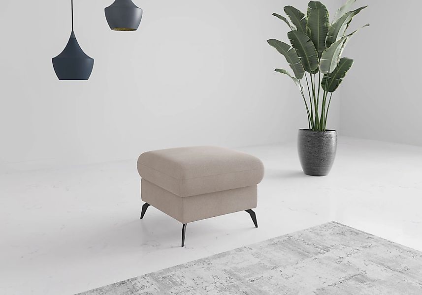 Home affaire Polsterhocker "Rochelle", (1 St.), moderne 15 cm Metallfüße günstig online kaufen