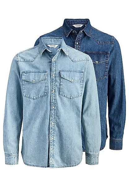 Jack & Jones Jeanshemd 2er Pack Western (Spar-Set, 2-tlg) Jeanshemd - Baumw günstig online kaufen