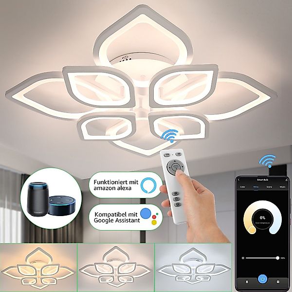 LETGOSPT Deckenleuchte LED Deckenlampe Dimmbar 80W günstig online kaufen