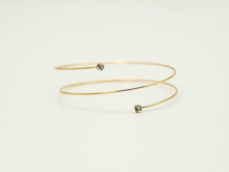 Aurelie Armreif Oberarmreif, gold mit Zirkoniasteinen günstig online kaufen