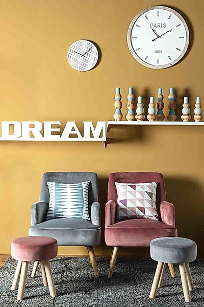 Bizzotto Sessel Adeline in Samt-Optik, Grau günstig online kaufen