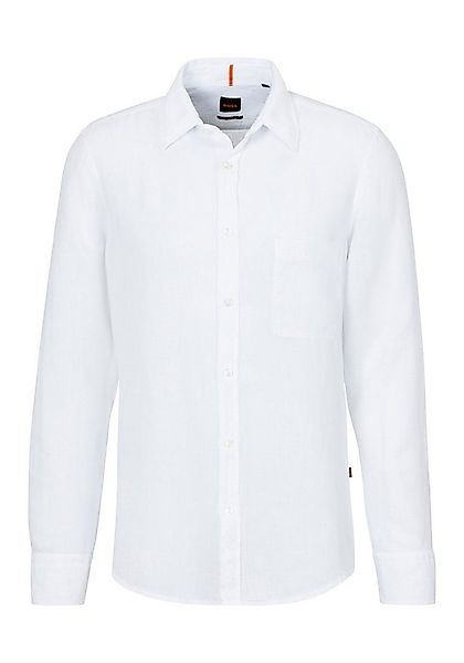 BOSS ORANGE Leinenhemd Relegant mit Markenlabel günstig online kaufen
