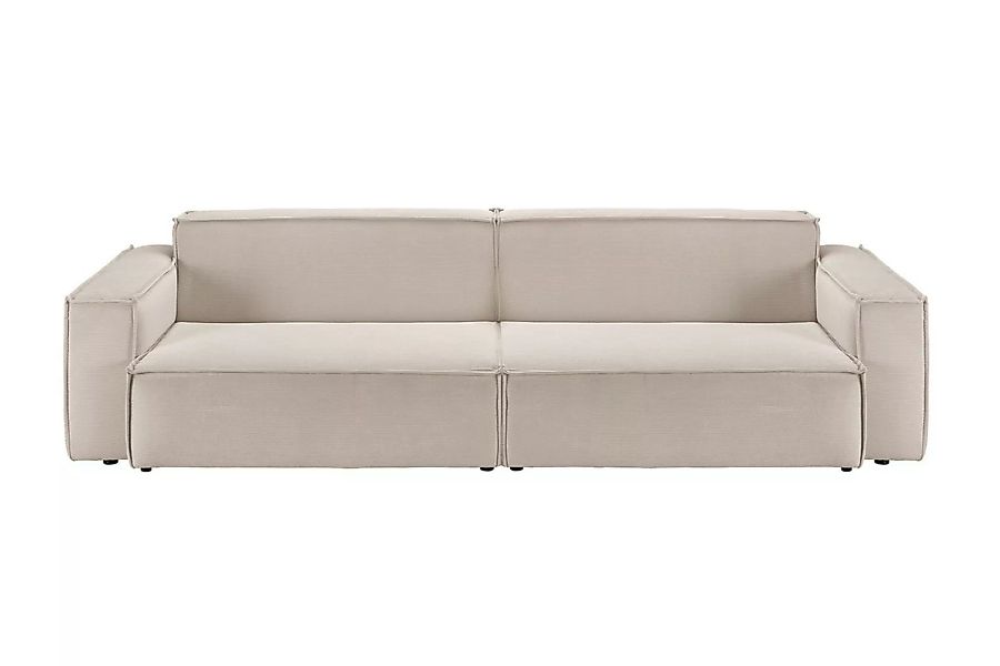 KAWOLA Sofa SAMU Feincord beige günstig online kaufen