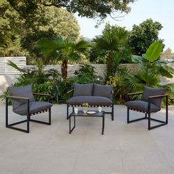 HTI-Living Gartenlounge-Set Terrassenmöbel Loungeset Cirella, (Set, günstig online kaufen