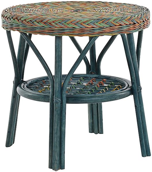 Krines Home Wohnzimmertisch Rattan Beistelltisch Rund günstig online kaufen