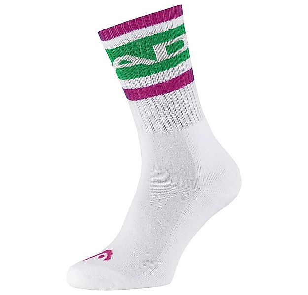 Head Tennissocken Crew 1P (Baumwolle) weiss/grün/pink Herren - 1 Paar günstig online kaufen