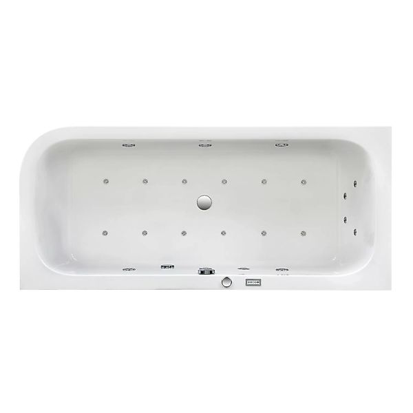 Ottofond Whirlpool-Komplettset Spirit 180x80 cm Rechts Weiß  mit Wassereinl günstig online kaufen
