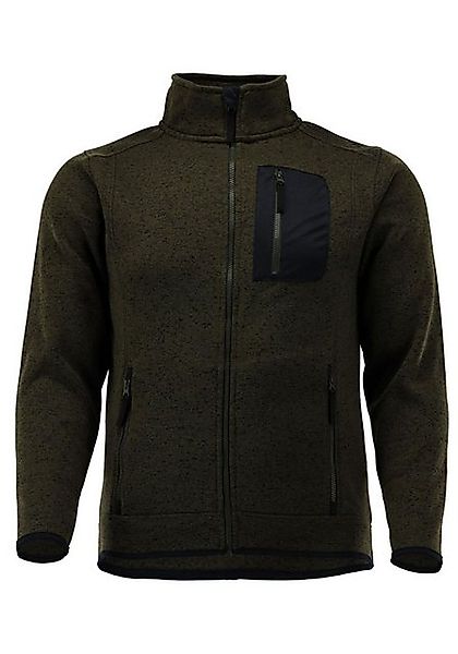 OS Trachten Strickfleecejacke Nucku Outdoorjacke mit Stehkragen und Brustta günstig online kaufen
