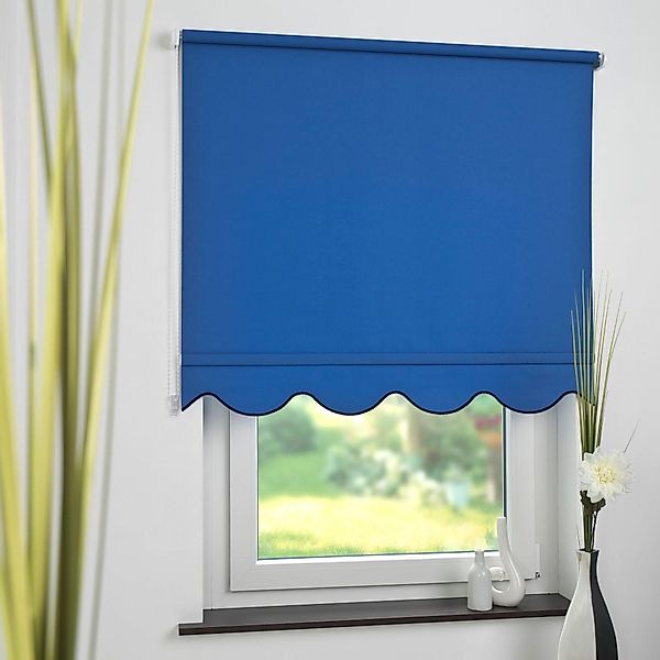 Liedeco Seitenzugrollo Lichtschutz mit Bohren Volantrollo - Volant Klassik, günstig online kaufen