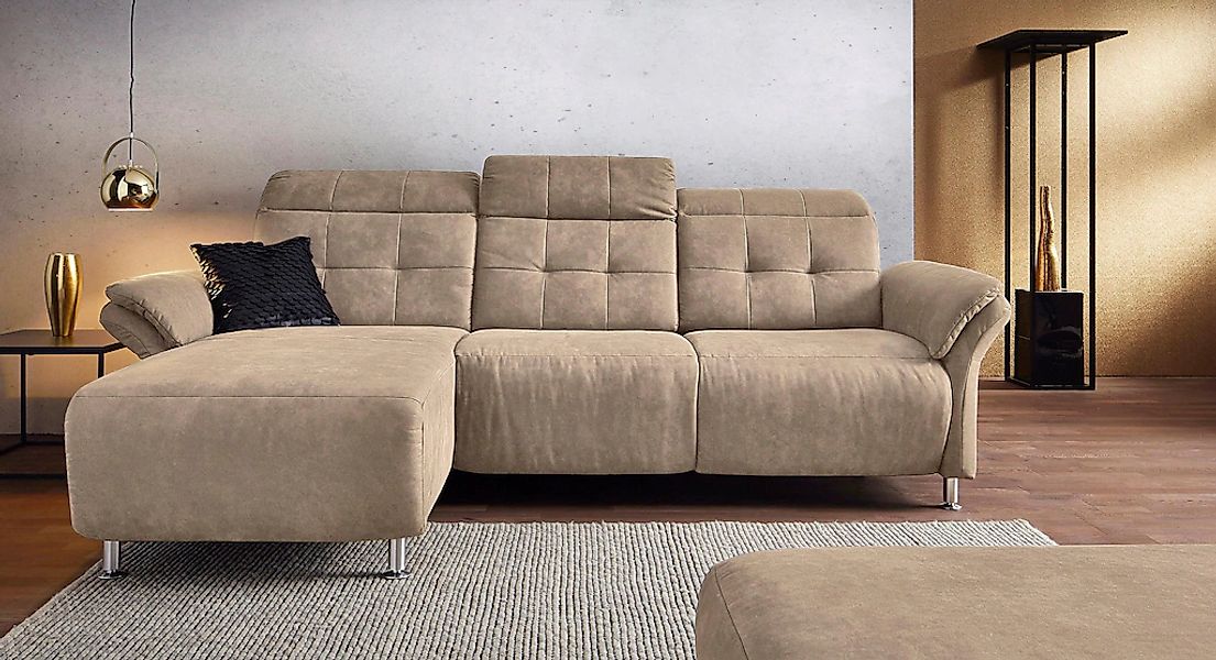 Home affaire Ecksofa "Manhattan L-Form" 2 Sitze mit elektrischer Relaxfunkt günstig online kaufen