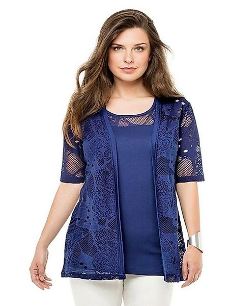 Doris Streich Bolero Jacke Cardigan Top Jäckchen Bluse Hemd Spitze Strickja günstig online kaufen