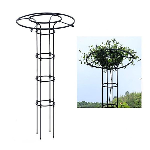 GarveeMore Zaunpfosten Garten Rundspalier Schwarzer Stahlrahmen günstig online kaufen