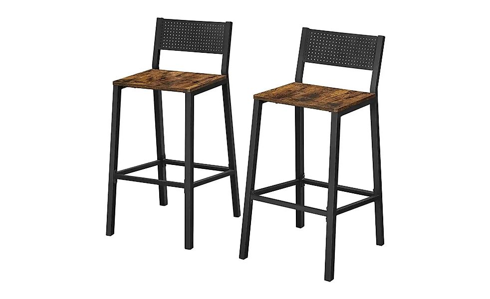 Barhocker 2er-Set   ¦ braun ¦ Maße (cm): B: 43,1 H: 97,2 Polstermöbel > Hoc günstig online kaufen