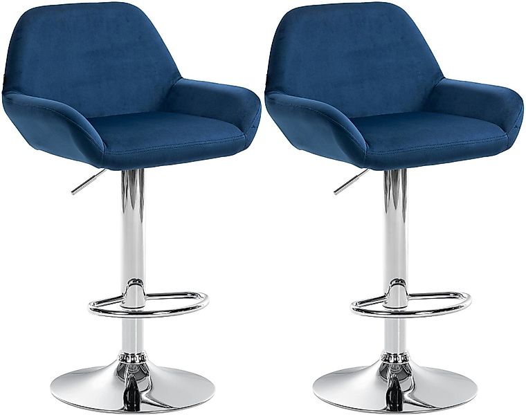 CLP Barhocker Braga Samt (2er Set, günstig online kaufen