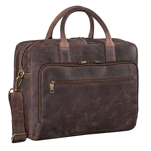 Benthill Aktentasche Echt Leder Laptoptasche Notebooktasche günstig online kaufen