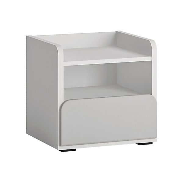 Lomadox Nachttisch FLINT-129, Nachtschrank, Nachtkommode, weiß, günstig online kaufen