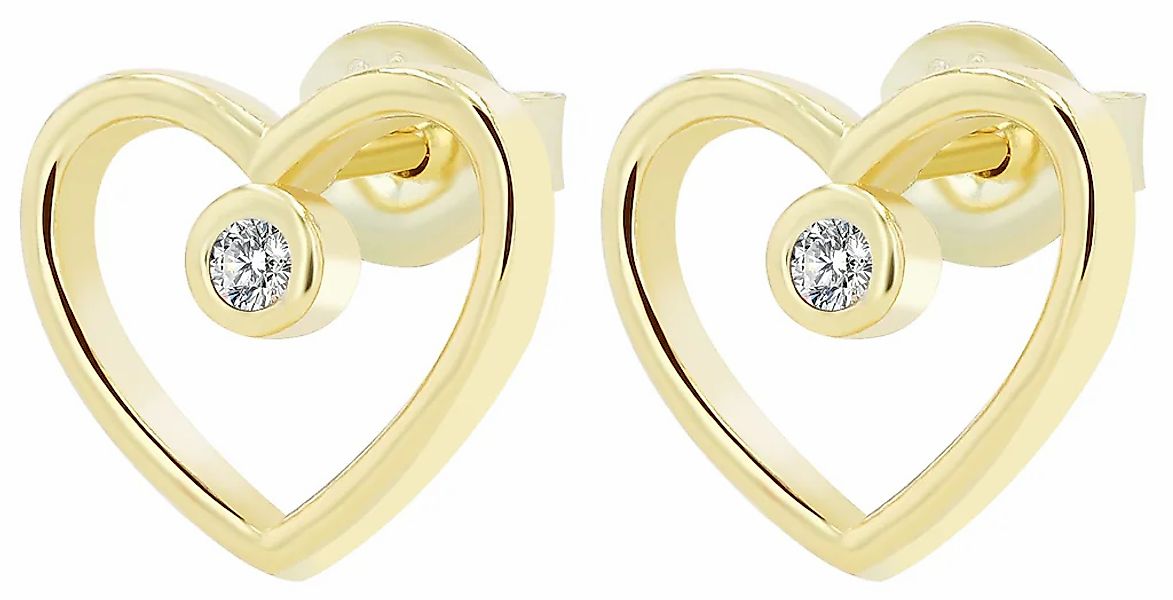 Adelia´s Paar Ohrhänger "Damen Ohrringe – Ohrstecker Herz aus 925 Silber" I günstig online kaufen