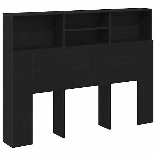 vidaXL Kopfteil Schrank Schwarz Eichen-Optik 140 x 19 x 103,5 cm 862752 günstig online kaufen