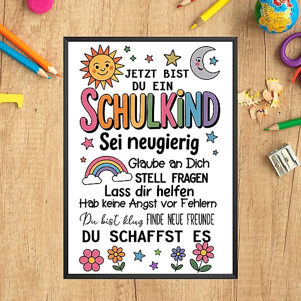 Tigerlino Poster Glückwunschkarte Schulkind Karte Einschulung günstig online kaufen