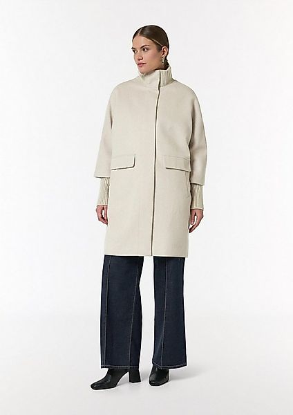 comma Funktionsmantel Outdoor-Mantel Wollmantel mit geripptem Kragen und Är günstig online kaufen