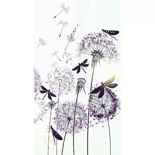 Bricoflor Florale Tapete in Violett günstig online kaufen