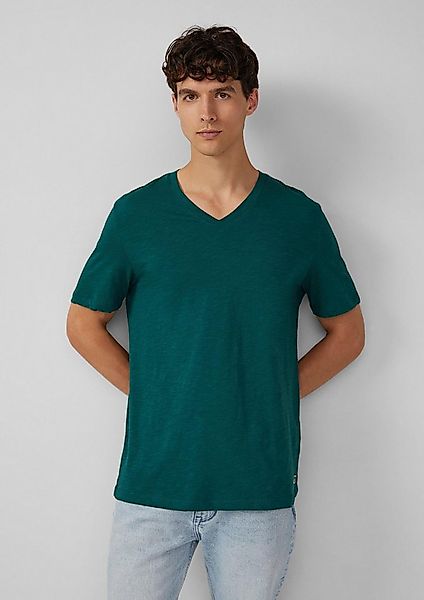 s.Oliver Kurzarmshirt T-Shirt T-Shirt aus Baumwolle mit V-Ausschnitt günstig online kaufen
