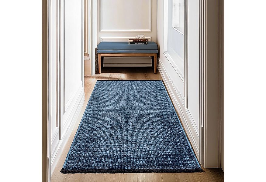 SIMPEX24 Teppich Boho Design, Läufer, Höhe: 7 mm, Baumwolle, Waschbarer Tep günstig online kaufen