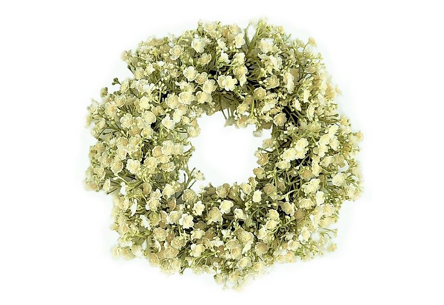 Kunstkranz Künstlicher GYPSOKRANZ Schleierkraut 27-30 cm CREME, Floratexx G günstig online kaufen