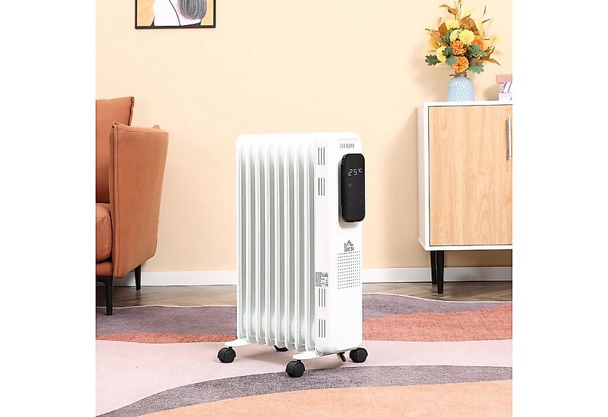 HOMCOM Ölradiator Ölheizung, 3 Heizstufen, Touch-Desplay, 42,5 x 24 x 63cm, günstig online kaufen