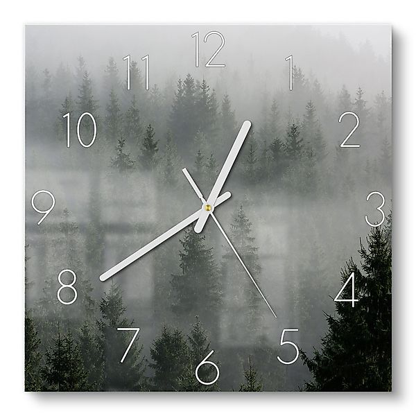 DEQORI Wanduhr 'Nebelwaldmystik' (Glas Glasuhr modern günstig online kaufen