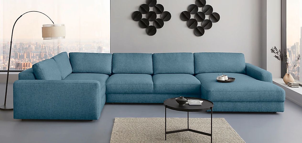 Home affaire Wohnlandschaft "Bloomfield, Mega Polsterprogramm, Breite 405cm günstig online kaufen