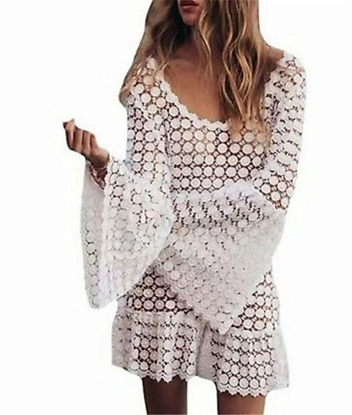 AFAZ New Trading UG Sommerkleid Kleid sexy Rundhals Langarm Strandkleid günstig online kaufen