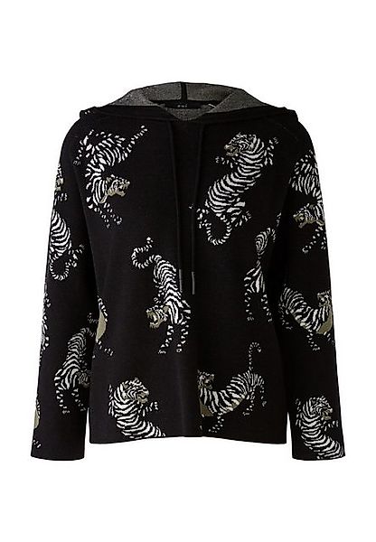 Oui Rundhalspullover Kapuzenpullover Viskosemischung günstig online kaufen