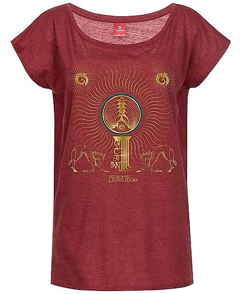 Fantastic Beasts Creatures Damen Loose-Shirt rot meliert günstig online kaufen