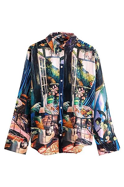 Next Langarmhemd Leichtes Relaxed Fit Langarmshirt aus Baumwolle (1-tlg) günstig online kaufen