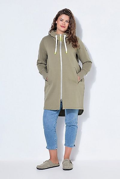 Laurasøn Sweatjacke Sweatjacke lang geschnitten Kapuze Langarm günstig online kaufen