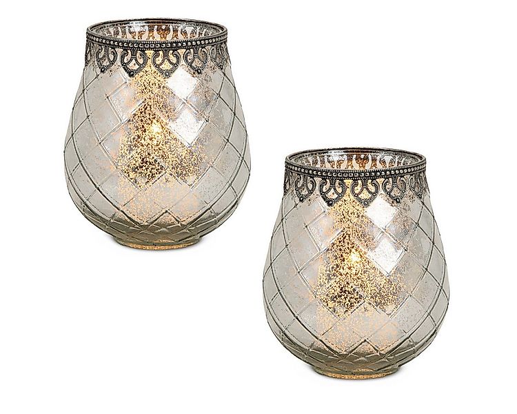 matches21 HOME & HOBBY Kerzenhalter Vintage Kerzengläser Set Outdoor Windli günstig online kaufen