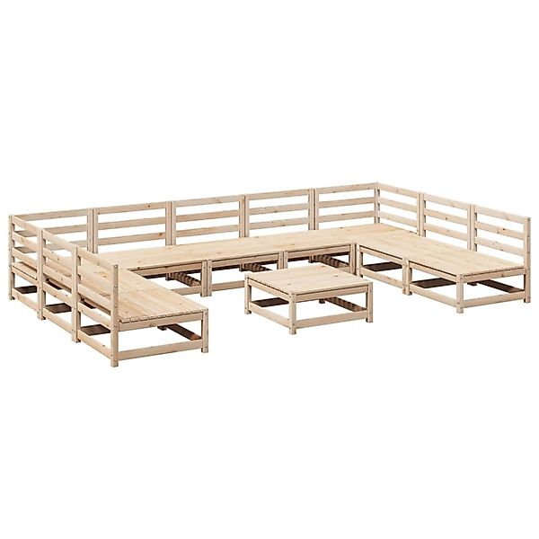 vidaXL 10-Tlg Garten-Sofagarnitur Massivholz Kiefer 3299592 günstig online kaufen