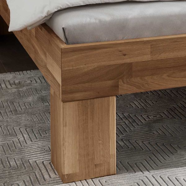 Echtholzbett mit Kommoden aus Wildeiche Massivholz Oberfläche geölt (dreite günstig online kaufen