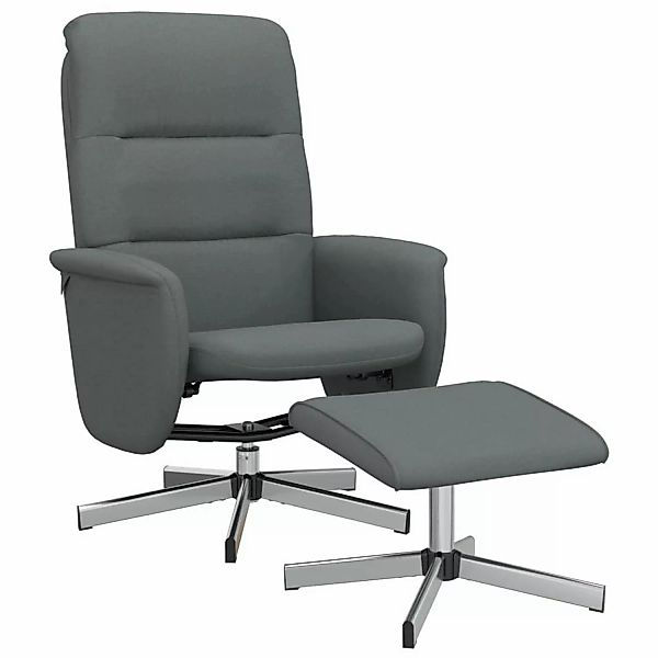 vidaXL Relaxsessel mit Hocker Dunkelgrau Stoff Modell 26 günstig online kaufen