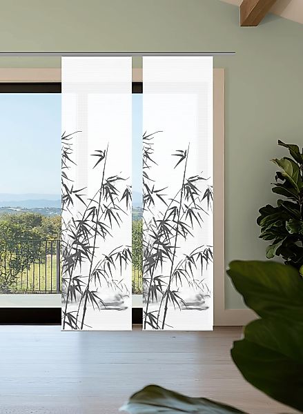 HOME in green Schiebegardine "RUFUS" Paneelwagen 2 Stk. tlg. Bambusoptik, S günstig online kaufen