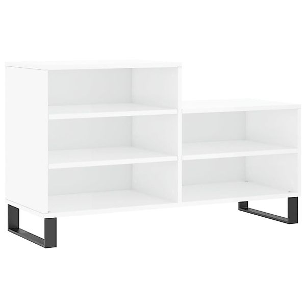 vidaXL Schuhregal Schuhregal Hochglanz-Weiß 102x36x60 cm günstig online kaufen
