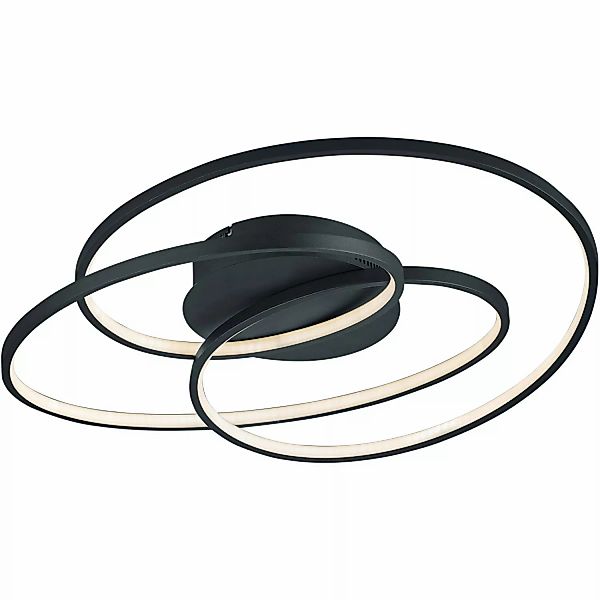 Trio LED Deckenleuchte Gale Schwarz matt 135 mm x 600 mm x 430 mm günstig online kaufen