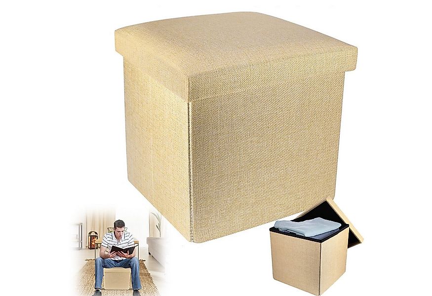 BlingBin Sitzhocker Faltbare Gepolsterte Sitzbank mit Stauraum, Hocker Aufb günstig online kaufen