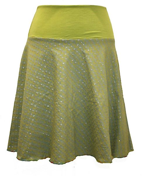 dunkle design Jerseyrock A-Linie 52cm Glitzer Rosa Grün elastischer Bund günstig online kaufen