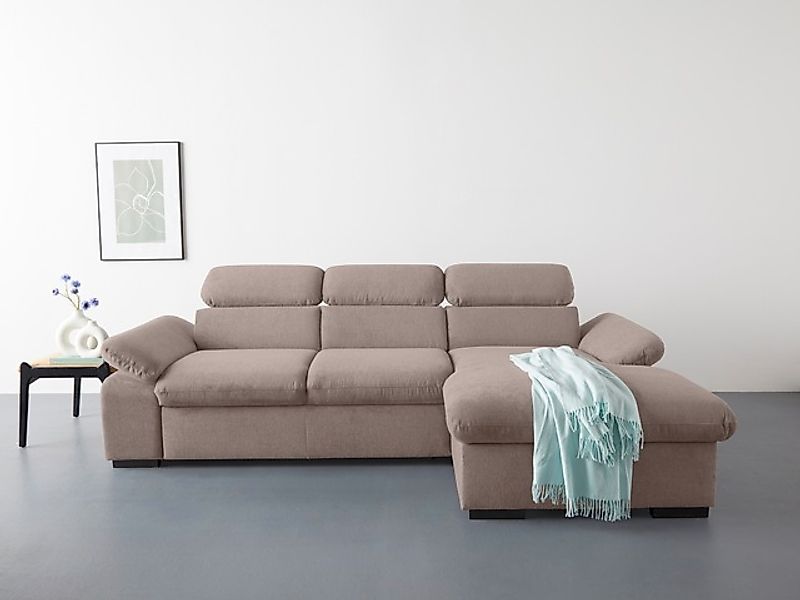 COTTA Ecksofa »Lola L-Form mit Kopfteilfunktion & Hocker«, (Set, mit Hocker günstig online kaufen